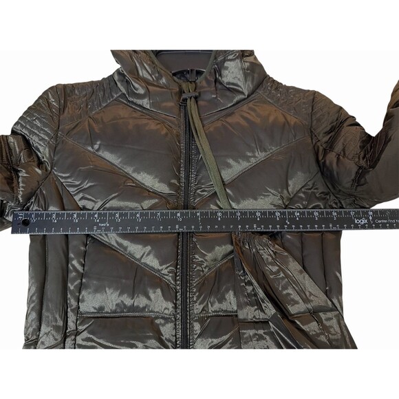 BCBGeneration Women’s Ultra Lightweight Packable Down Coat Olive XS Hoodie - Picture 10 of 12